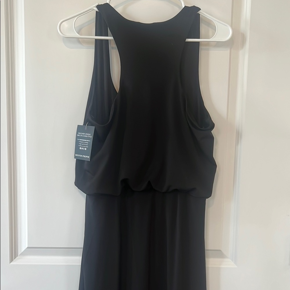 NWT- Boston Proper Black Halter Maxi Dress - Picture 7 of 7